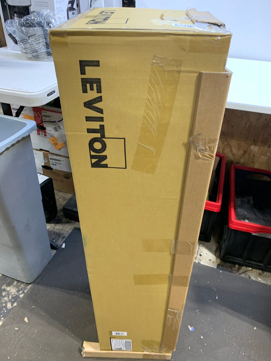 Leviton 4980L-VFO Vertical Front Only Cable Management 5-inch Channel by 80-inch Long Black Snap-on Cove