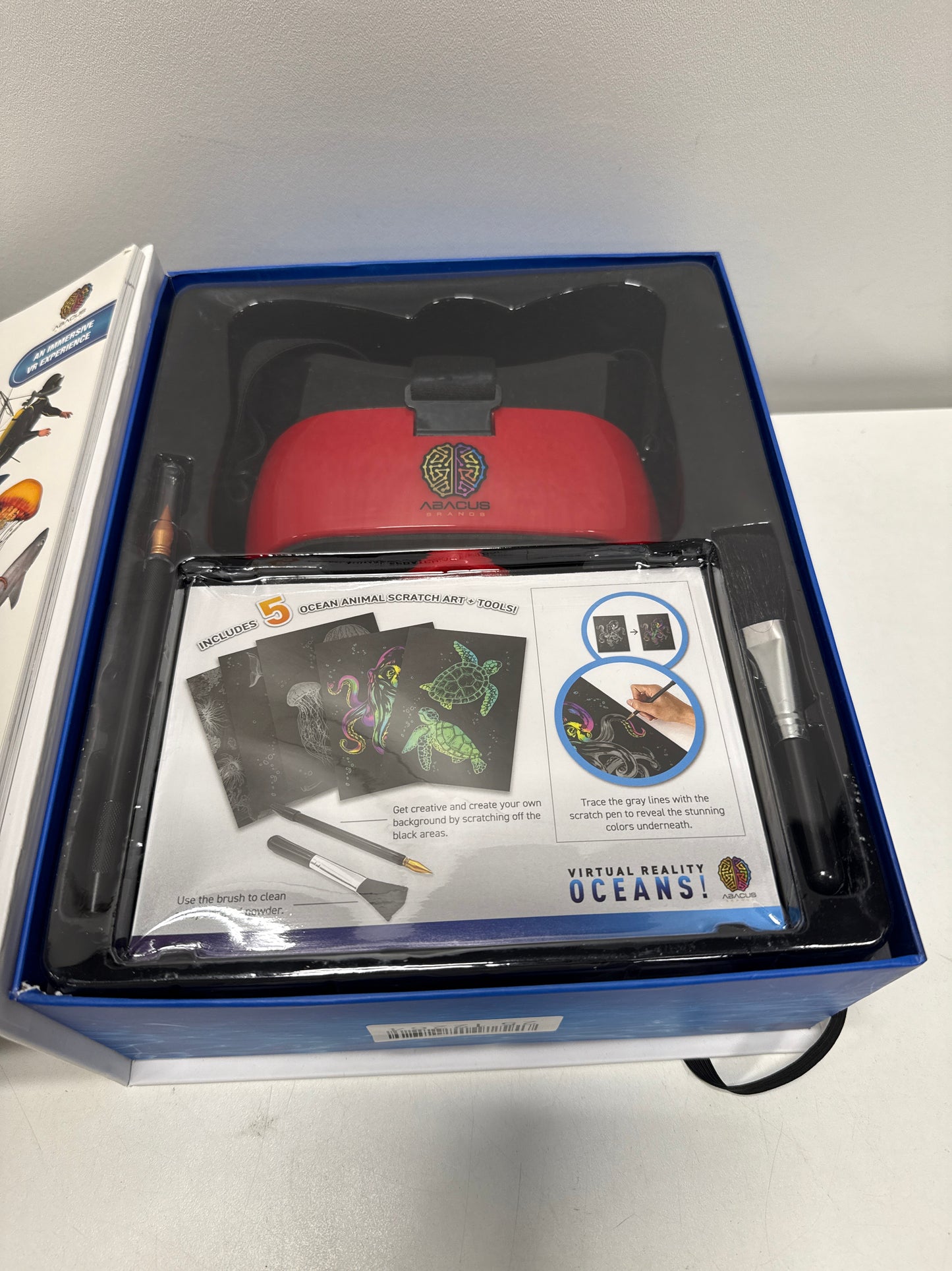 Abacus Brands VR Oceans Science Kit for Kids with VR Goggles and Interactive DK Book