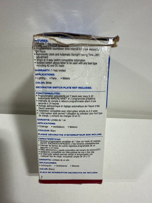 15 Amp 7-Day Indoor in-Wall Astronomic Digital Timer, White