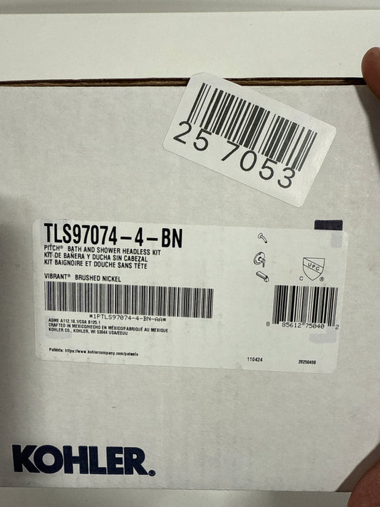 KOHLER K-TLS97074-4 Pitch Rite-Temp Bath and Shower Trim Kit, Without Showerhead