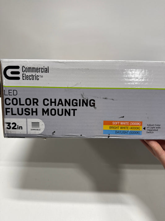 2 in. Modern Brushed Nickel Dimmable Integrated LED Flush Mount