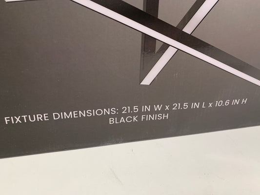 Feit 3-Rectangle Chandelier LED Hanging Light Pendant BLACK & WHITE 2800 LUMEN