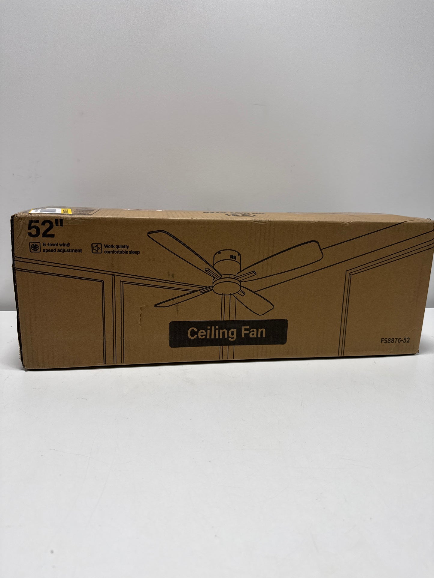 HINNIXY 52 in. LED Indoor/Outdoor Flush Mount Matte Black Ceiling Fan with Light Kit and Smart App Control and Remote Control