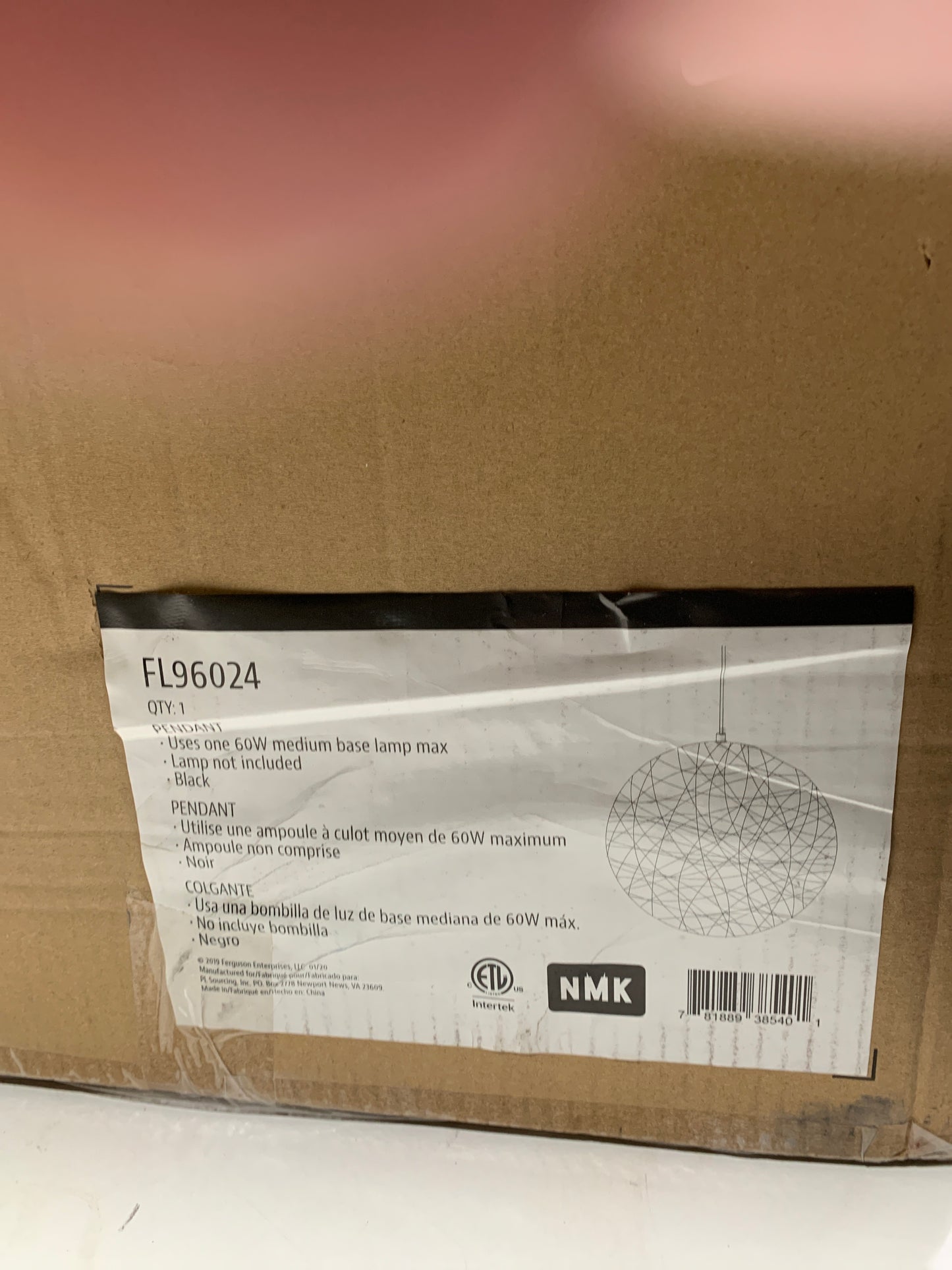 Miseno ML98597 Single Light 16" Wide Pendant with Rattan Shade Rattan / Black Indoor Lighting Pendants