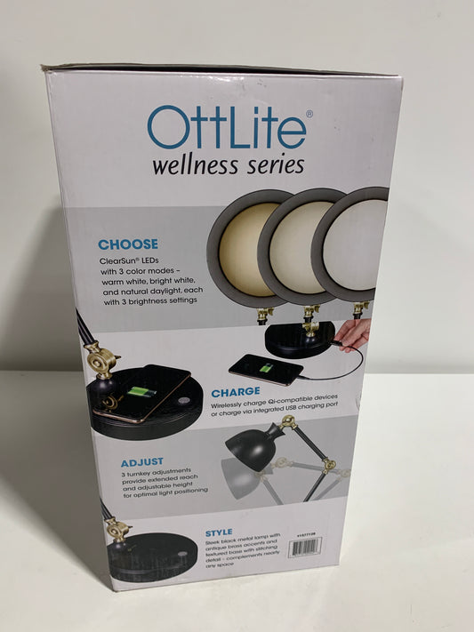 OttLite LED Table Lamp with Wireless Charging Base