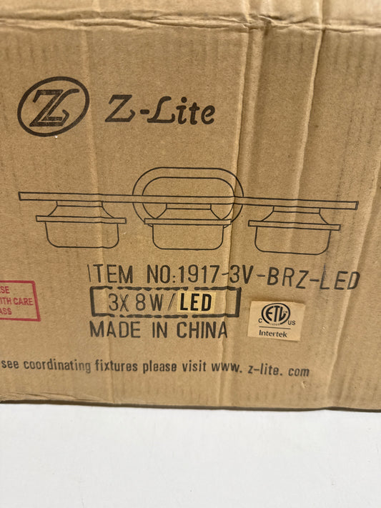 Z-Lite Optum 23 Inch 3 Light LED Bath Vanity Light Optum - 1917-3V-BRZ-LED - Transitional
