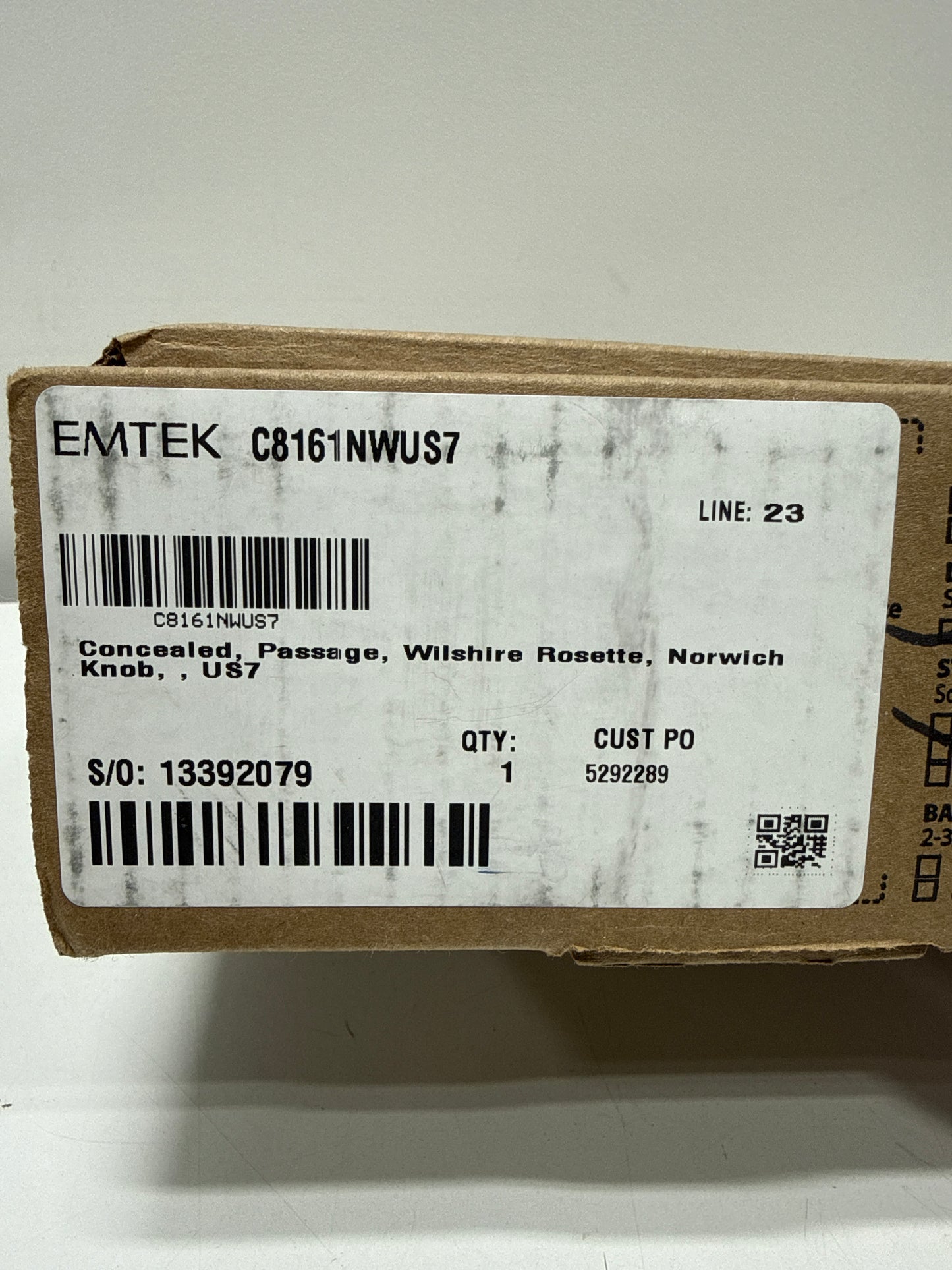 Emtek Norwich Classic Brass Passage Door Knobset with the Concealed Screws
