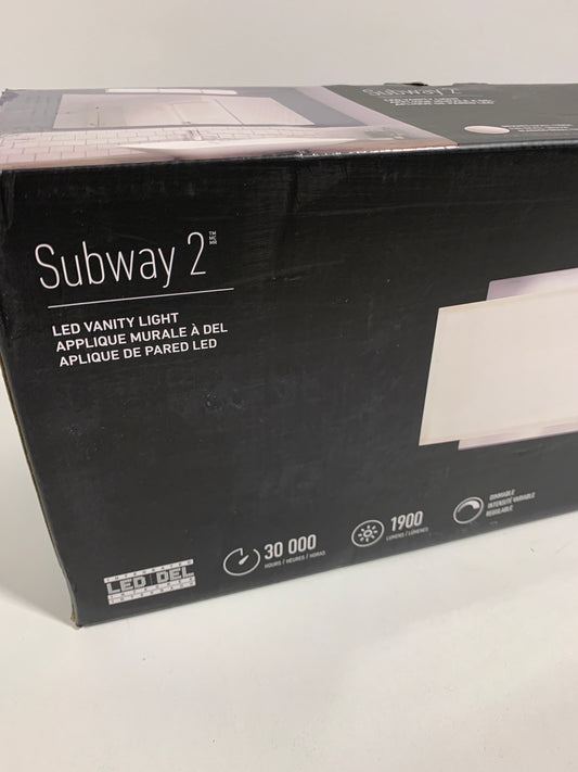 Artika Subway LED Integrated 27-Inch 3-Section Vanity Brushed Nickel