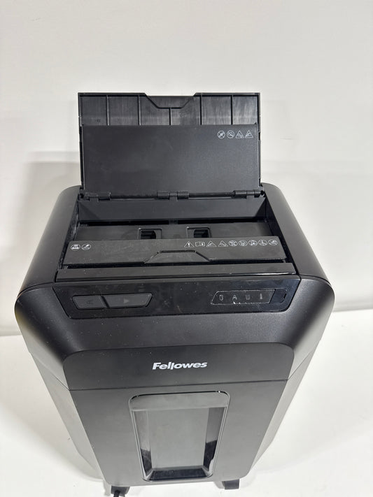 Used Fellowes AutoMax 100MA 100-Sheet Micro-Cut Autofeed 2-in-1 Paper Shredder