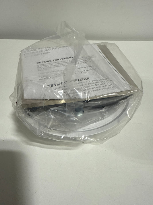 Signature Hardware 948036 Menlo Square Shower Drain with Flange Polished Nickel