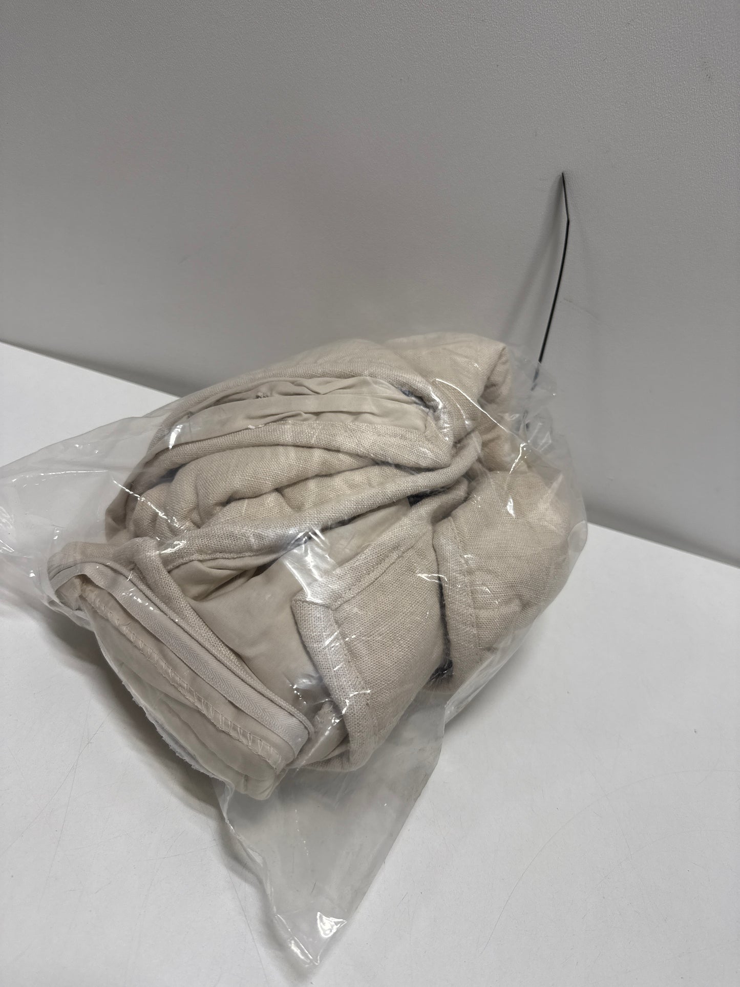 Standard Heavyweight Linen Blend Quilt Pillow Sham Natural - Casaluna™: Rayon & Cotton Zipper Closure OEKO-TEX