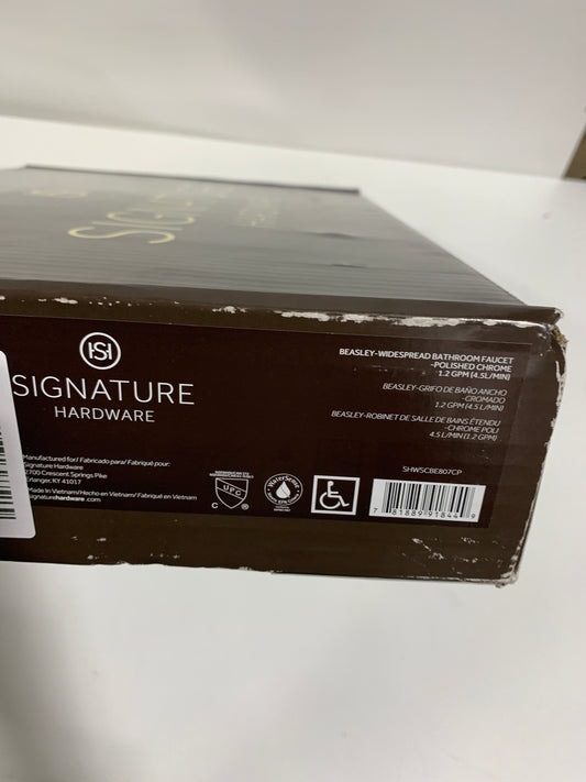 Signature Hardware 948585 Beasley 1.2 GPM Widespread Bathroom Faucet with Pop-up Drain Assembly Chrome