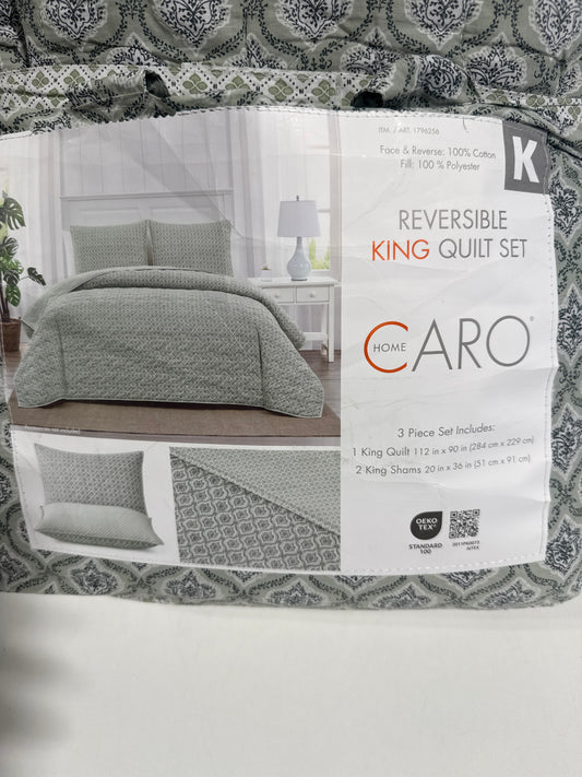 Caro Home 3-piece Cotton Quilt Set, King