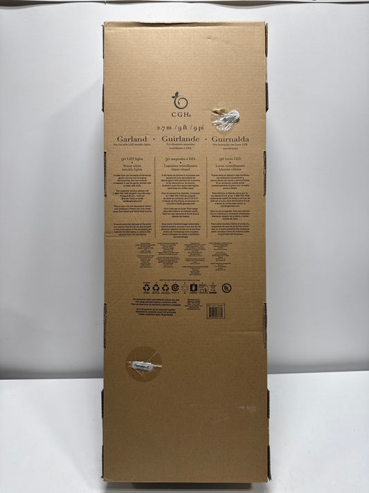 Kirkland 9’ Decorated Garland with Pre-Lit Micro LED LIghts Assorted Colors - *Christmas & Seasonal