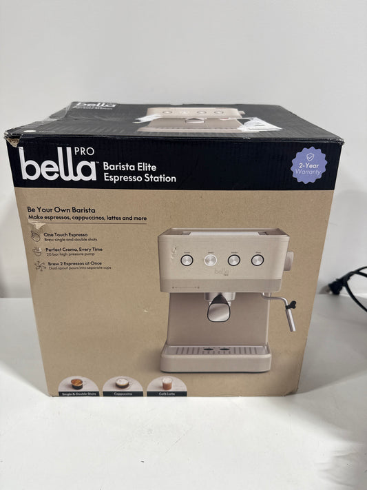 Used bella PRO - Barista Elite Espresso Station with 20 Bars of High Pressure - Oatmilk - *Kitchen Appliances