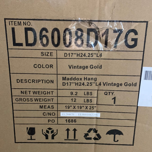 Elegant Lighting Maddox 4 Light 17" Wide Taper Candle Pendant