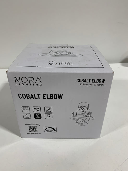 Nora Lighting NLCBC-47030XN-A 4 in. 800 Lumen 3000K Cobalt Retrofit Elbow, Natural Metal