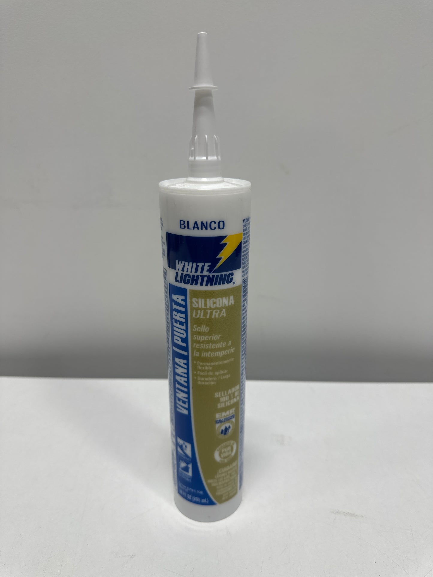 White Lightning W31100010 Silicone Ultra Window & Door Sealant, White, 10 fl. oz.