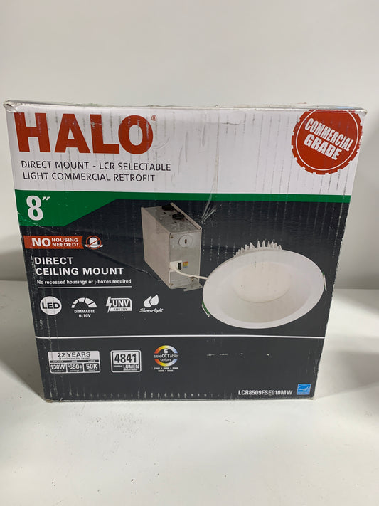 LCR8 8 in. Soft White Selectable CCT Integrated LED Recessed Light with Round Surface Mount White Trim Retrofit Module