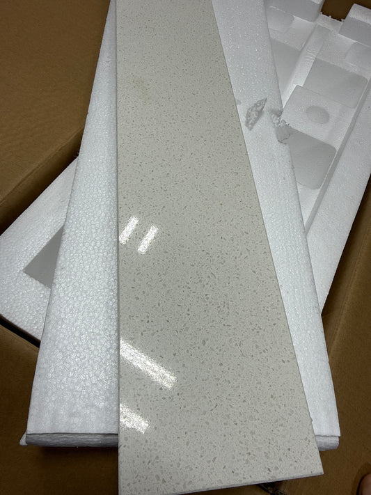 YASINU 21.25 in. W x 4 in. H Qt. Vanity Top Side Splash in White