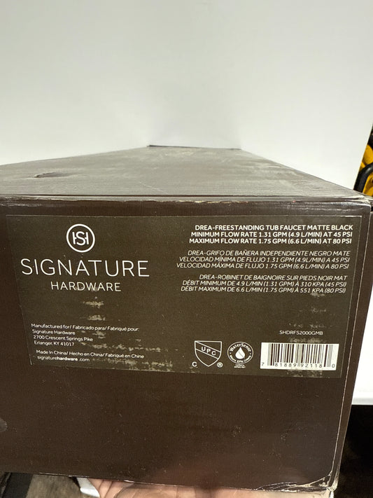 Signature Hardware 953918 Drea Floor Mounted Tub Filler with Built-in Diverter