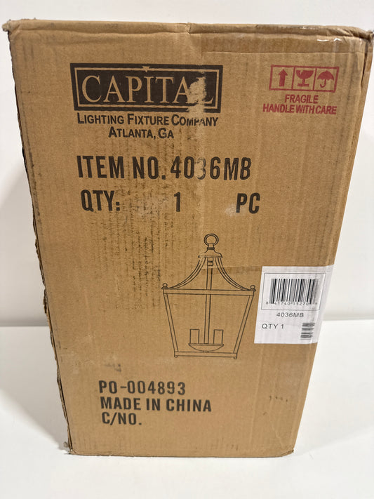 Capital Lighting Fixture Company Stanton 10 Inch Cage Pendant Stanton - 4036MB - Transitional