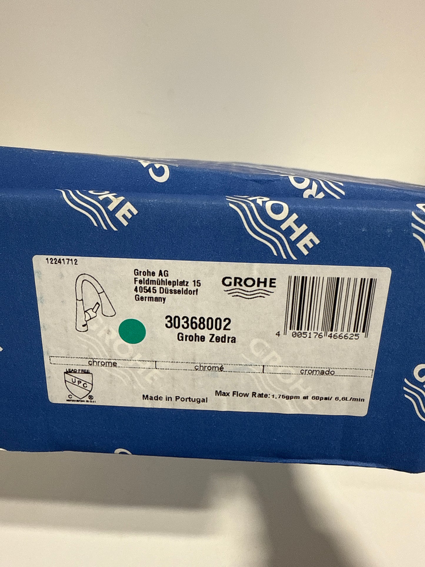 Grohe 30 368 2 Zedra 1.75 GPM Single Hole Pull Down Bar Faucet with SilkMove Technology Starlight Chrome