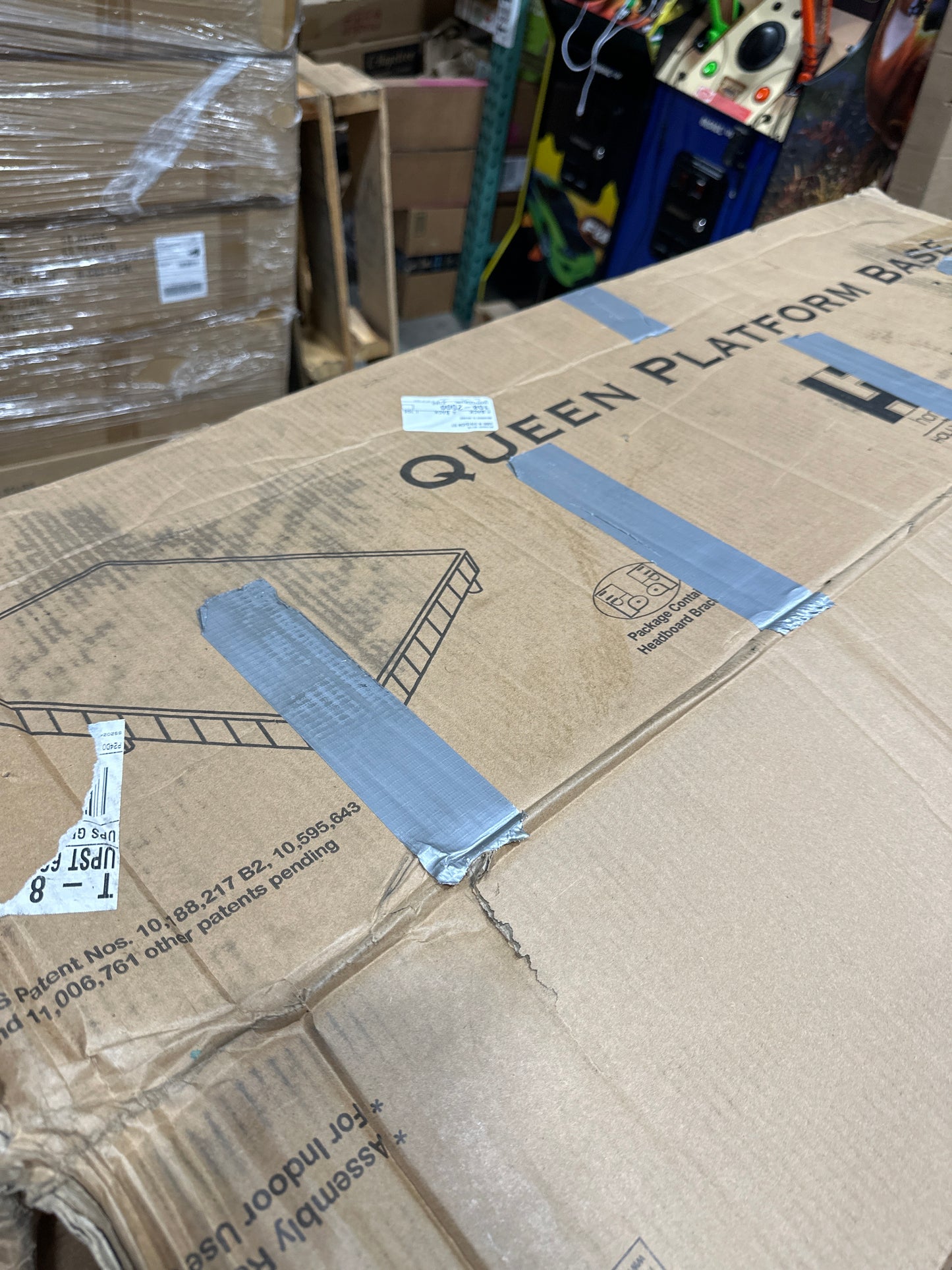 EnForce 7" Metal Box Spring with Headboard Bracket and Legs - Queen