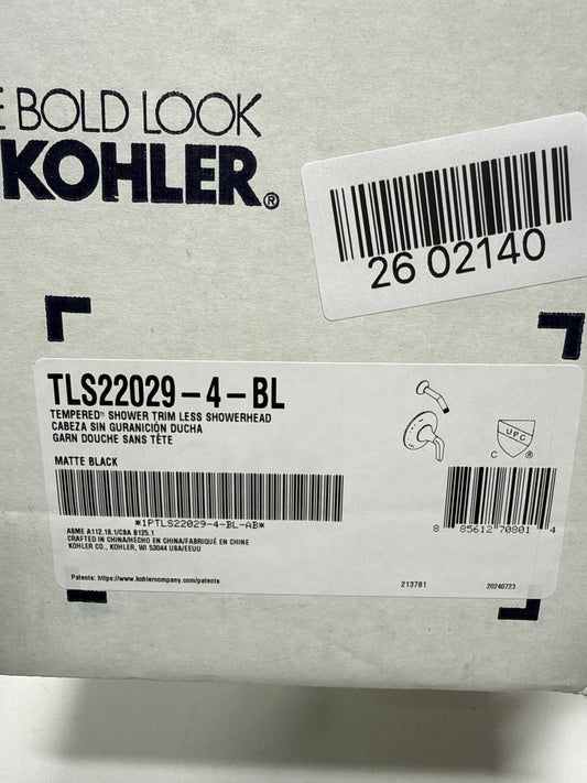 Kohler K-TLS22029-4 Tempered Shower Only Trim Package Matte Black