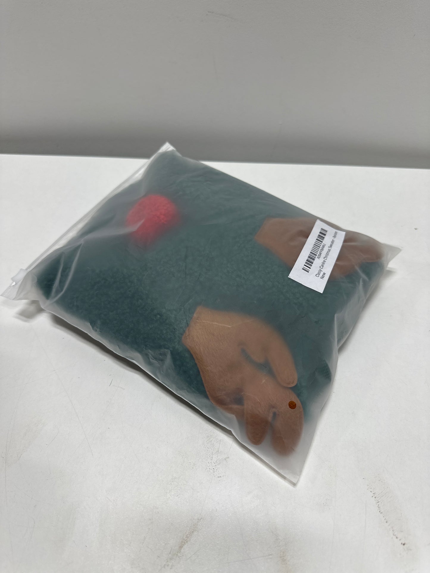 Small Dog Cat Sweater with Reindeer Antlers, Christmas Tree Hat, Sunglasses