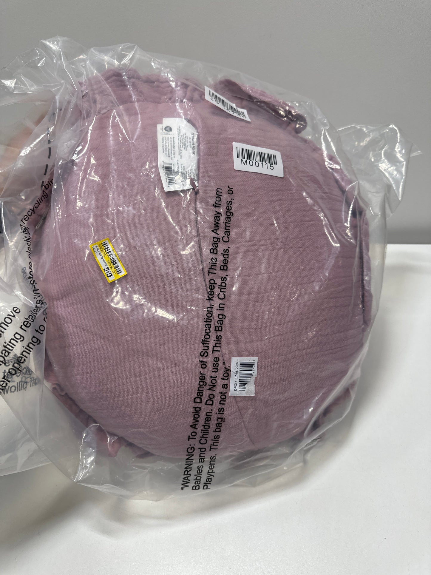 Round Ruffle Floral Jacquard Pillow Purple/Cream - Threshold™ Designed with Studio McGee