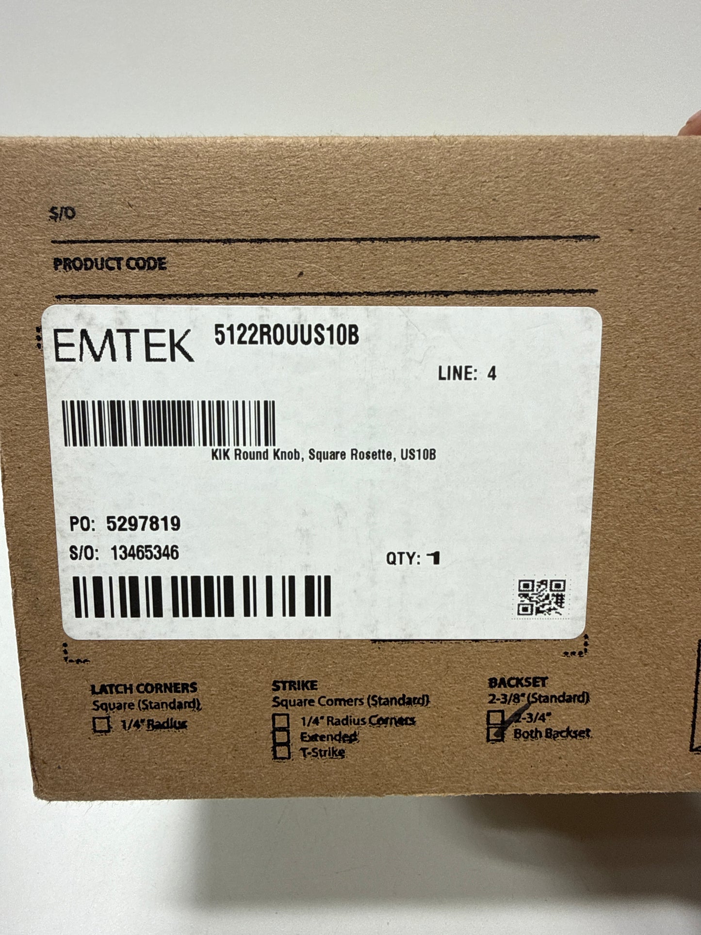 Emtek Round Key in Knob Oil Rubbed Bronze 5122 Square Rosette