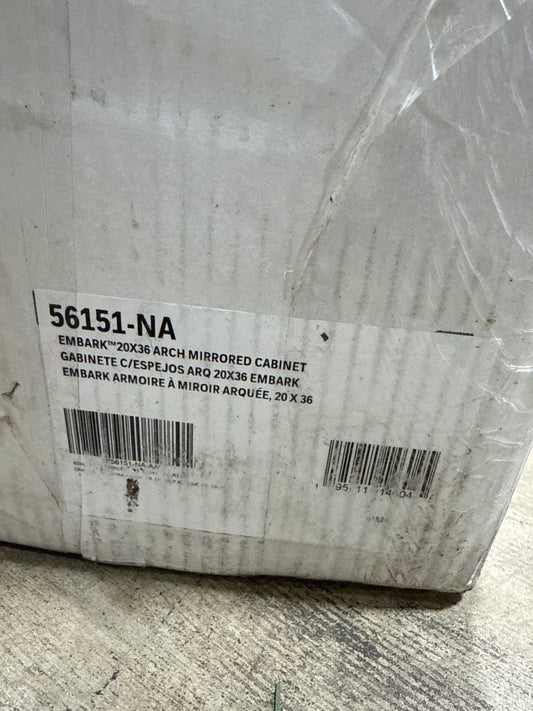 Kohler 56151-NA Embark Premium XL Medicine Cabinet Mirror, Deep Storage with Adjustable Shelves and Arch Mirrored Door, 20 in. W x 36 in. H