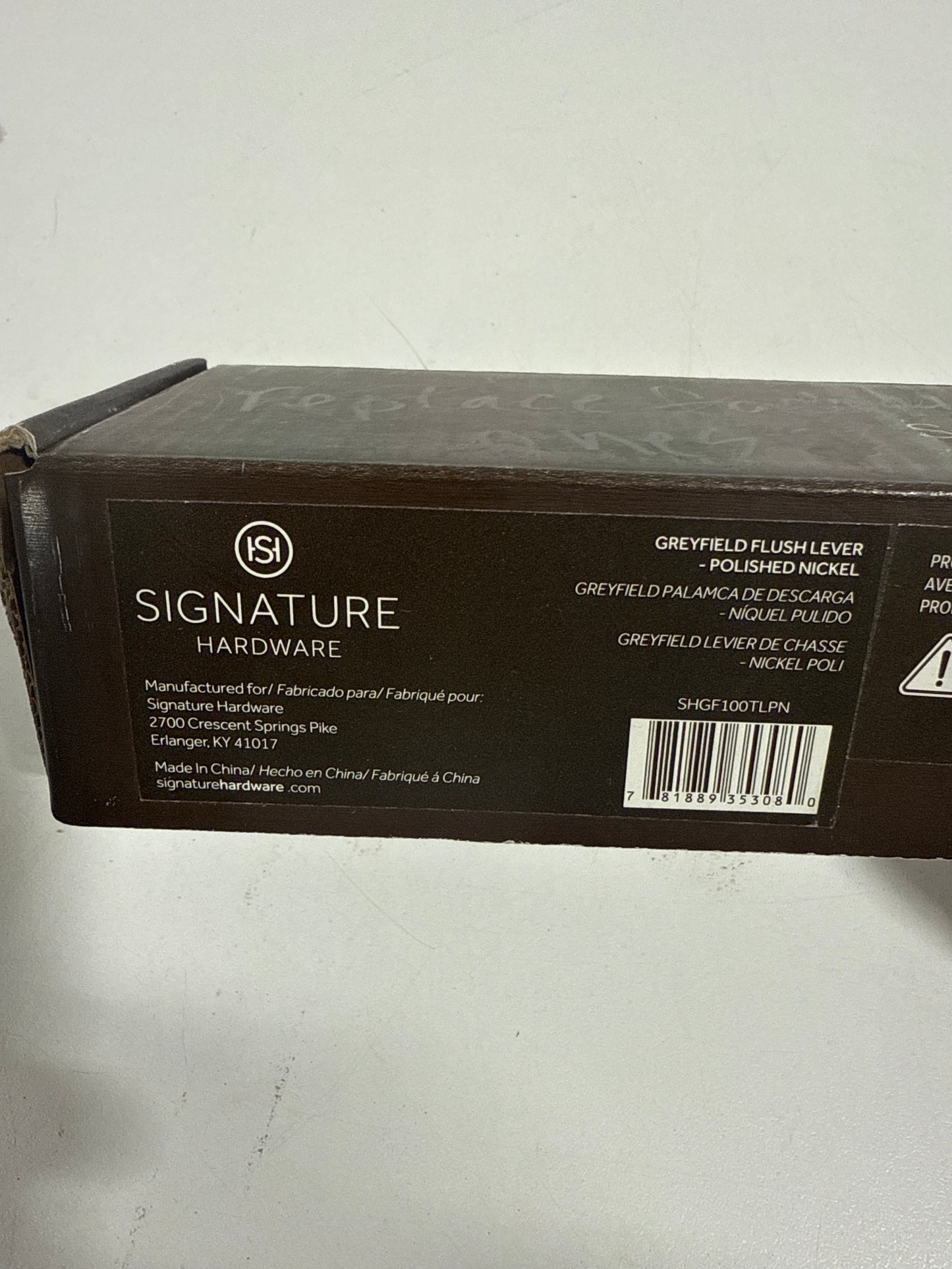 Signature Hardware 447340 Greyfield Left Mounted Toilet Tank Lever