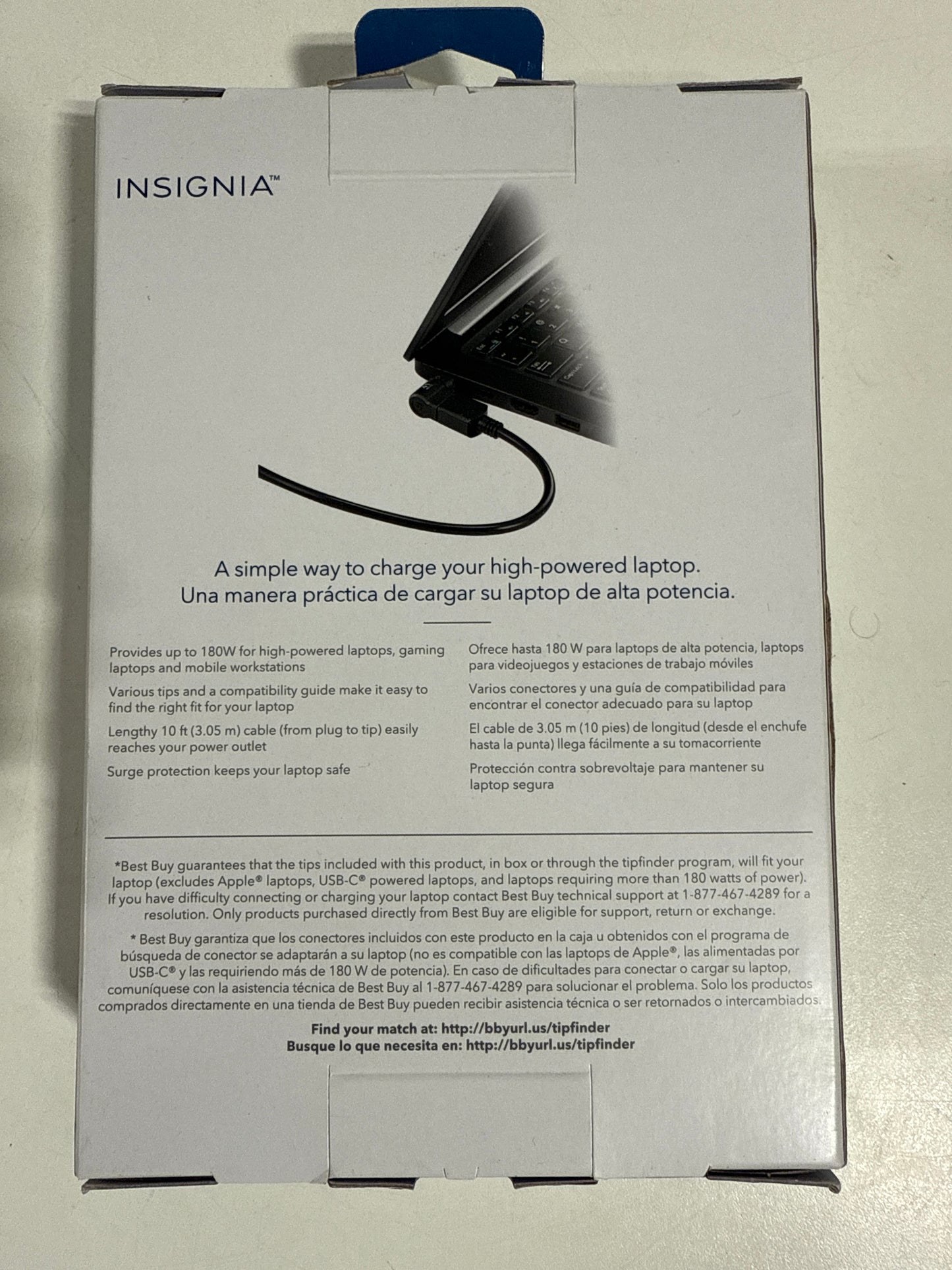 Insignia Universal 180W High-Power Laptop Charger - Black Color