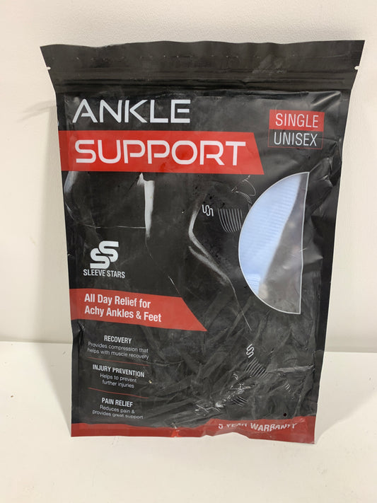 Sleeve Stars Ankle Brace for Sprained Ankle, Plantar Fasciitis Relief Ankle Support for Women, Ankle Compression Sleeve W/ Strap (Single/Light Blue)