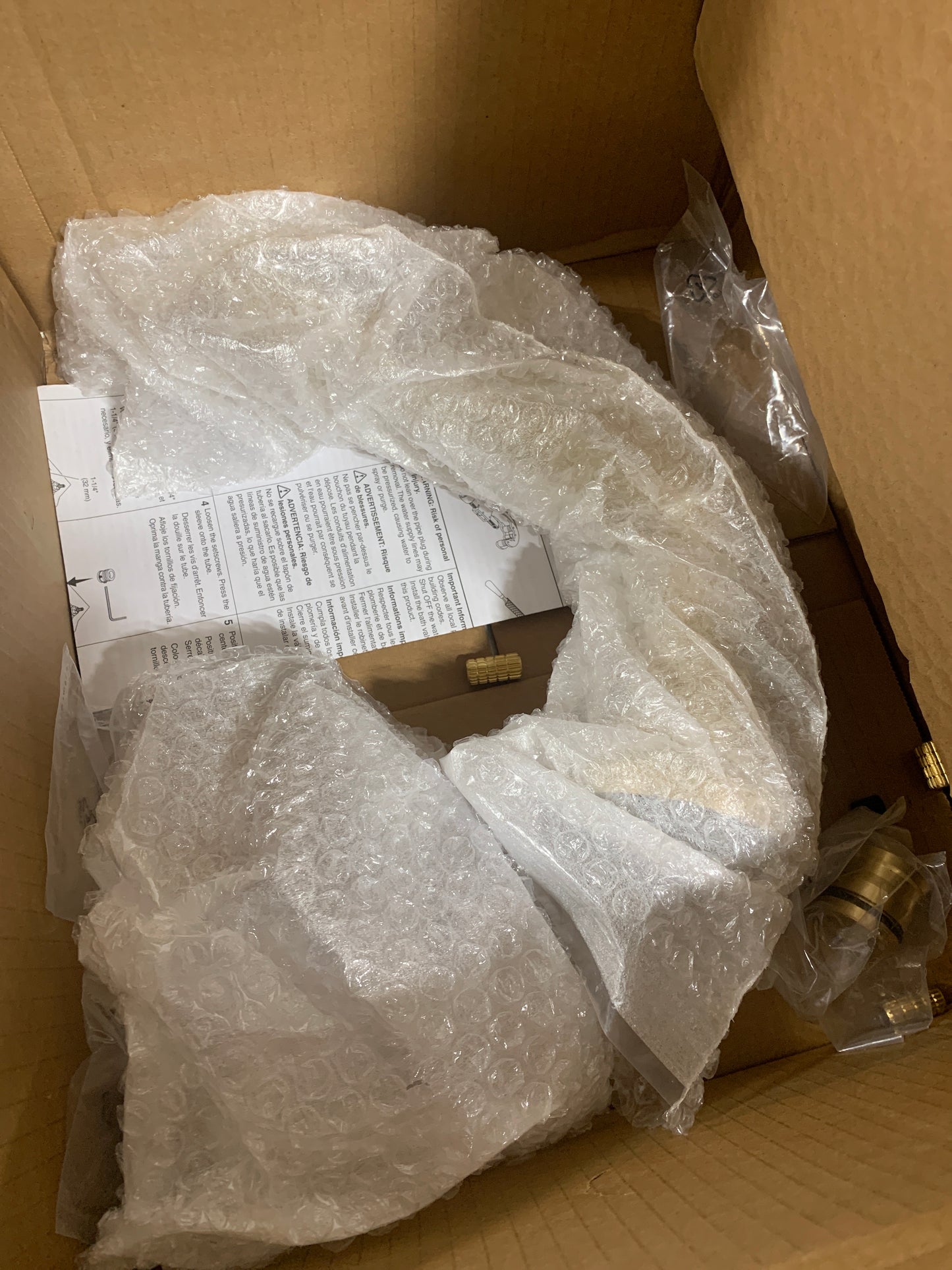 Scratch Kohler K-T22024-4 Tempered Deck Mounted Roman Tub Filler Vibrant Brushed Moderne Brass Faucet Roman Tub Double Handle