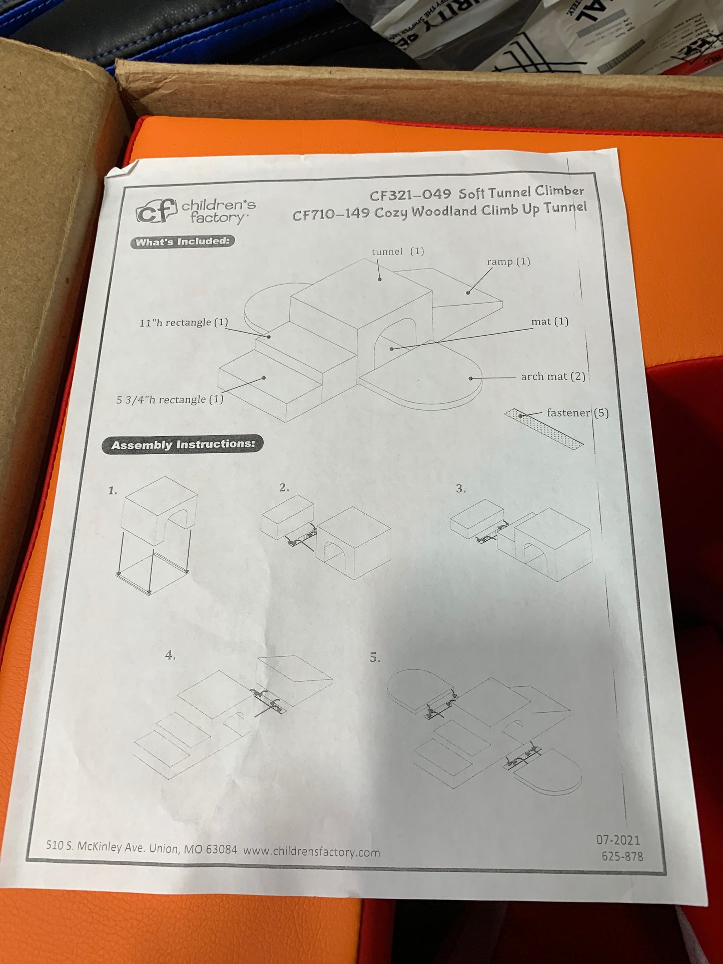 See Desc - Children S Factory Baby Crawling Tunnel Foam Climbing Blocks for Toddlers Soft Homeschool Jungle Gym