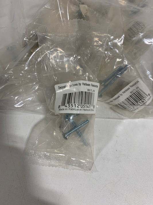 10 Jeffrey Alexander 867L Anwick 1-1/8" Modern Linear Square Cabinet Knob / Drawer Knob Polished Nickel Cabinet Hardware Knobs Square