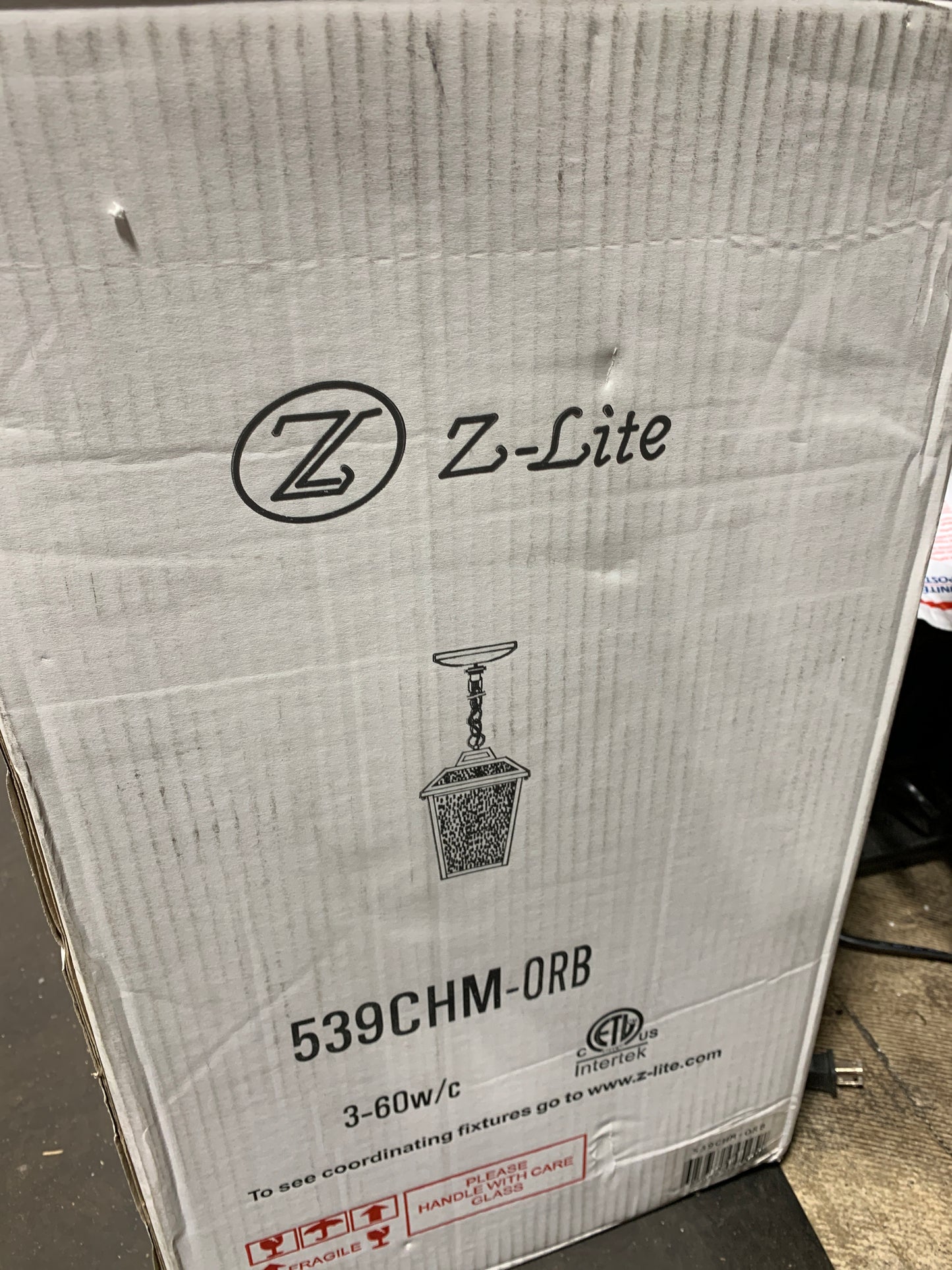 Z-Lite Bayland 15 Inch Tall 3 Light Outdoor Hanging Lantern Bayland - 539CHM-ORB - Early American