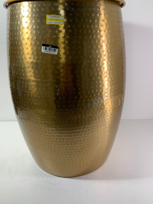 See Desc Hammered Metal Storage Patio Accent Table - Threshold