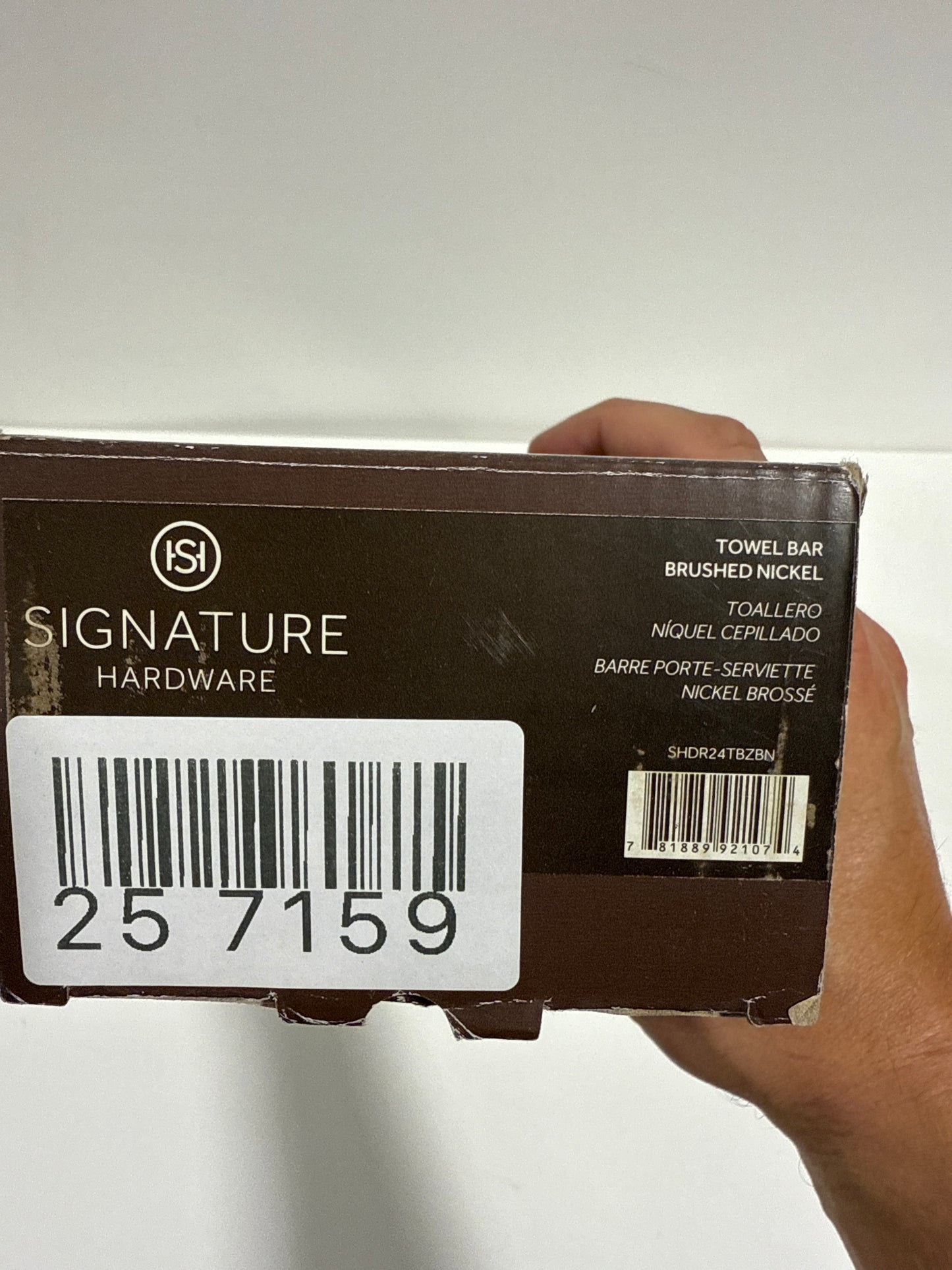 Drea 24 in. Wall Mounted Towel Bar in Brushed Nickel