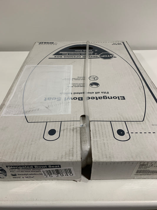 KOHLER K-26801 Impro ReadyLatch Quiet-Close Elongated Toilet Seat