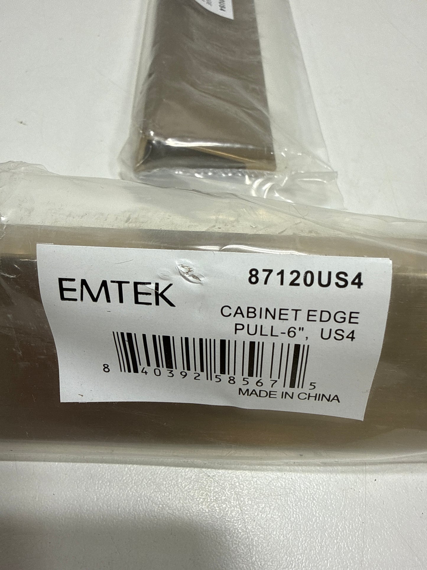 2 x Emtek 87120 Modern Edge 6 Center to Center Finger Cabinet Pull from the Contemporary