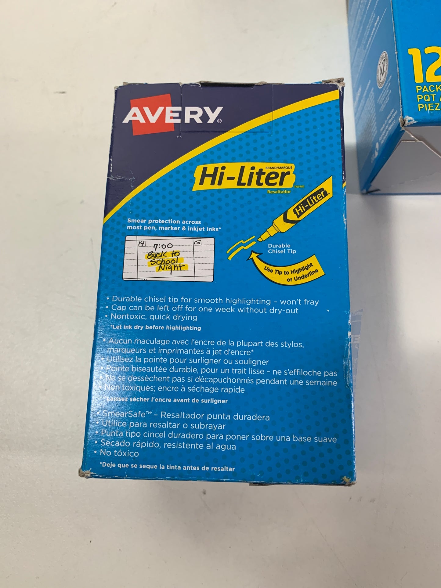 144 - Hi-Liter Desk Style Highlighter Chisel Tip Yellow Ink 1 Dozen Boxes - *Computers & Office
