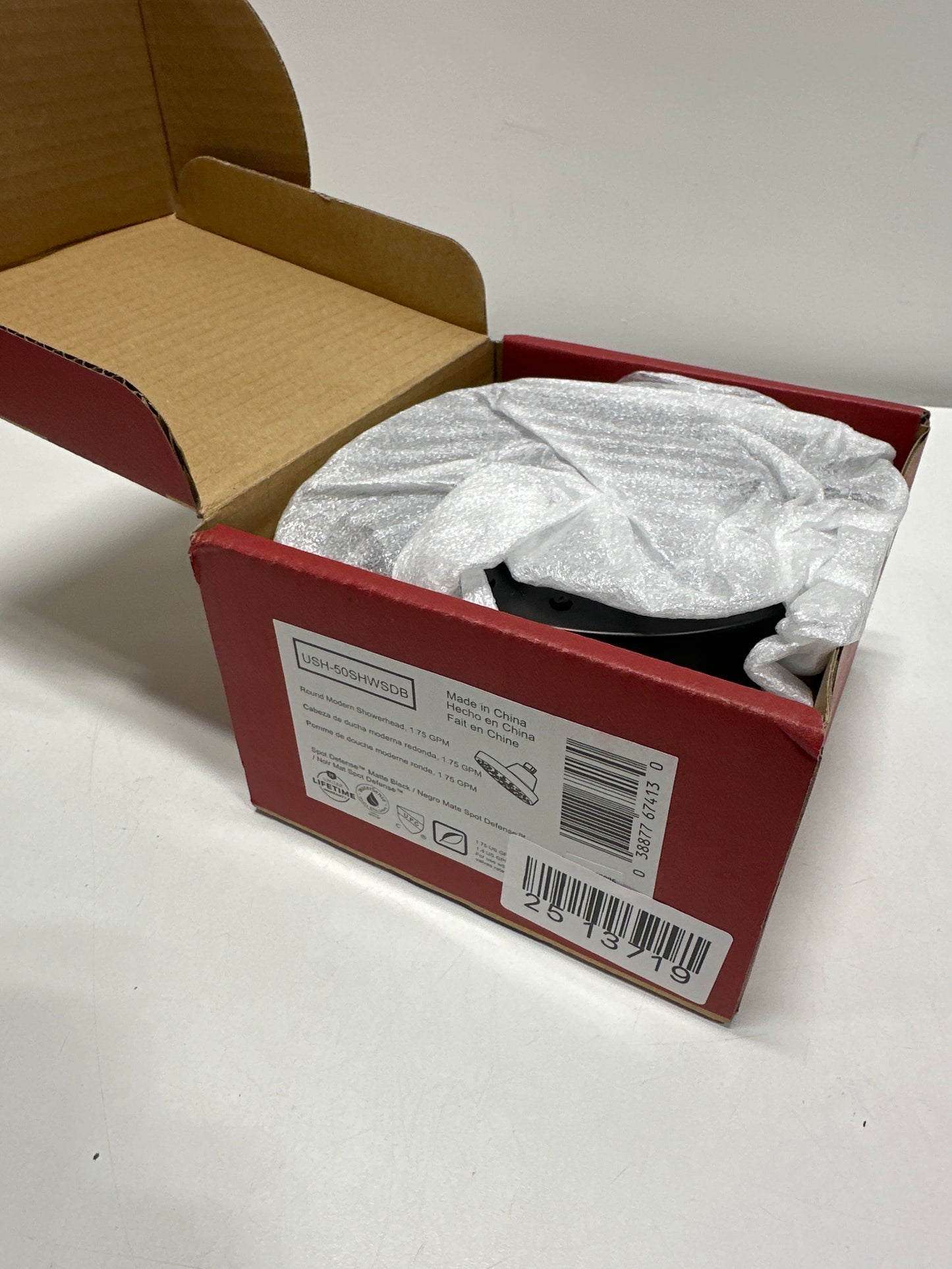 Pfister Ush-50Shw Modern Round 1.75 GPM Multi Function Shower Head - Spot Defense Black - *Plumbing