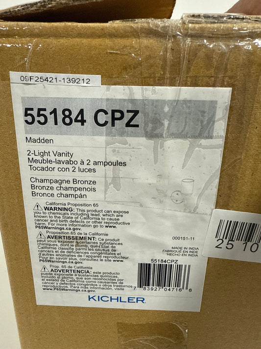 Kichler Lighting Madden 14 Inch Bath Vanity Light Madden - 55184CPZ - Modern Contemporary