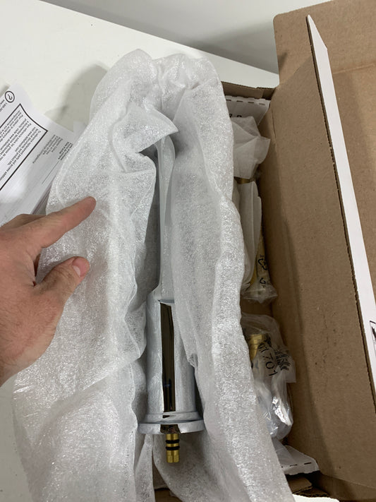 Delta Tetra 2-Handle Wall-Mount Roman Tub Faucet Trim Kit in Lumicoat Chrome