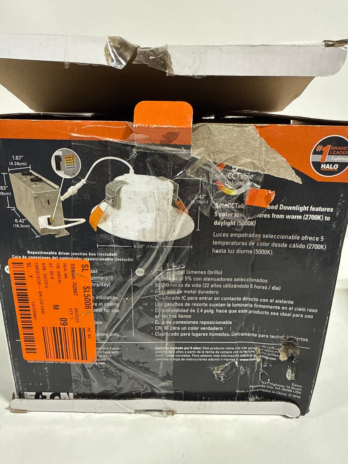 LCR6 6 in. Selectable CCT Round Canless Integrated LED White Recessed Light Retrofit Module Trim, 2100 Lumens