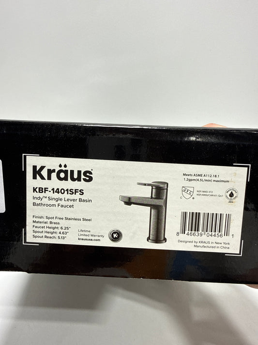 Scuff Indy Single Hole Single-Handle Basin Bathroom Faucet in Spot Free Stainless Steel